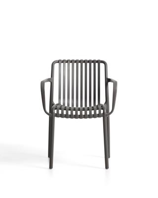 Стул La Forma (ех Julia Grup) Уличный стул Isabellini из пластика графитового цвета арт. 482249