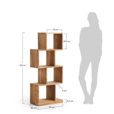 Стеллаж La Forma (ех Julia Grup) Стеллаж Arundel 55x132 тик арт. 053552