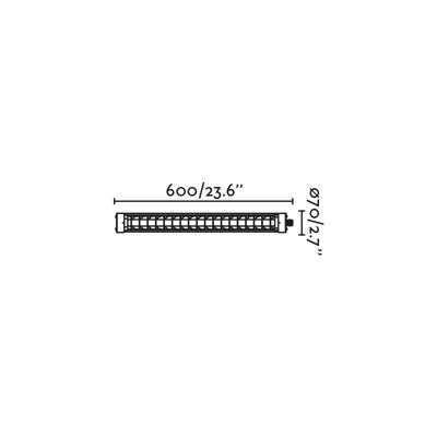 Бра Faro Уличный настенный светильник SCUBA 600 LOUVER черный 20W 2700K 220-240V арт. 184933