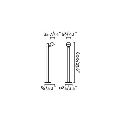 Светильник Faro Ландшафтный светильник BROT 600 черный LED 7W 2700K арт. 184889
