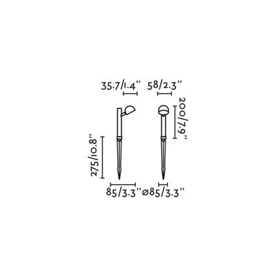 Светильник Faro Ландшафтный светильник BROT 200 черный LED 7W 2700K арт. 184947