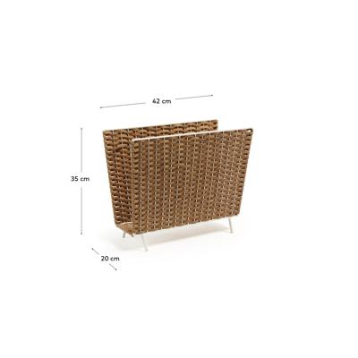 Газетница La Forma (ех Julia Grup) Подставка для журналов Shelton из натурального ротанга арт. 054567