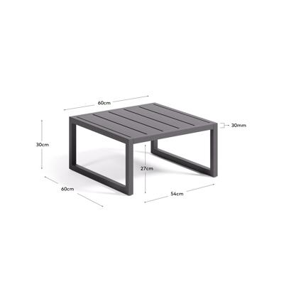 Столик La Forma (ех Julia Grup) Comova Столик для улицы из черного алюминия 60 x 60 см арт. 146025