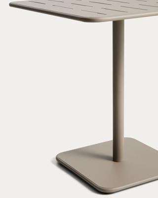 Стол La Forma (ех Julia Grup) Уличный стол Brai из оцинкованной стали бежевого цвета, 70 x 70 см арт. 482205