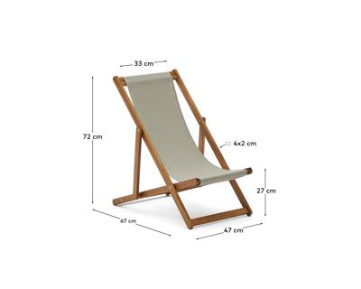 Шезлонг La Forma (ех Julia Grup) Adredna Детское складное кресло-шезлонг зеленого цвета из акации арт. 254199