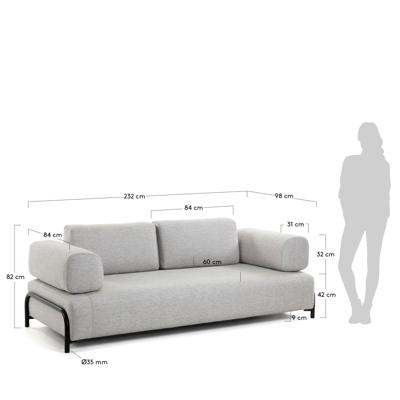 Диван La Forma (ех Julia Grup) Диван 3-х местный Compo 232 см арт. 069433