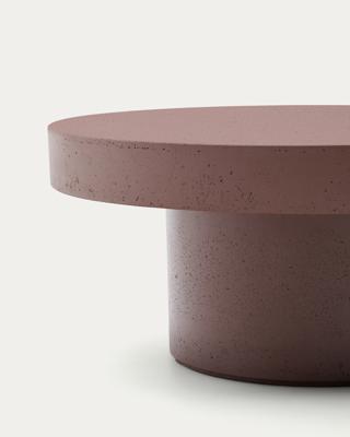 Столик La Forma (ех Julia Grup) Aiguablava Журнальный столик терракотовый цементный Ø66 см арт. 251220