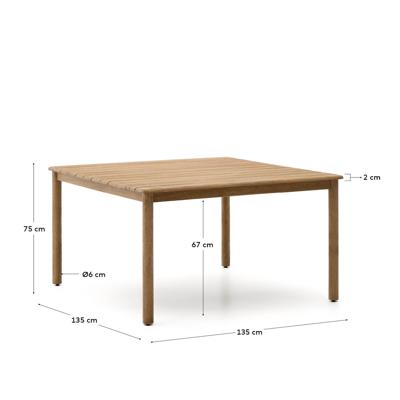 Стол La Forma (ех Julia Grup) Уличный стол Sori из акации 135 x 135 см арт. 262085