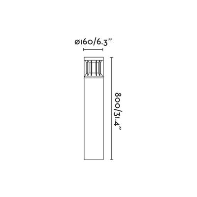 Светильник Faro Уличный фонарь SCREEN 3000K CRI90 антрацит 360є DALI 100-240V арт. 129952