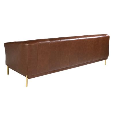 Диван Angel Cerda Диван 3-х местный 6140/KF106-3P-M1595 кожаный с золотистыми стальными ножками арт. 119311