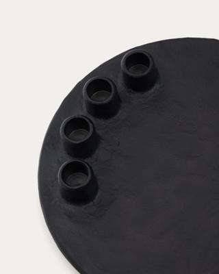 Подсвечник La Forma (ех Julia Grup) Подсвечник из черного алюминия Nuvro арт. 210770
