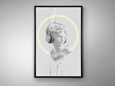 Постер Schuller Картина Busto белый LED 80X120 арт. 215872
