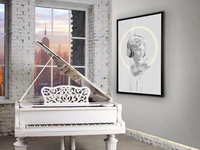 Постер Schuller Картина Busto белый LED 80X120 арт. 215872