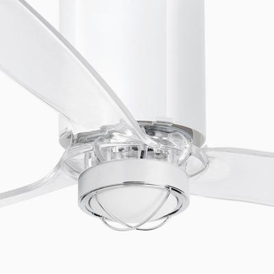 Вентилятор  Faro Потолочный вентилятор Mini Tube Fan LED белый/прозрачный 128 см арт. 104281