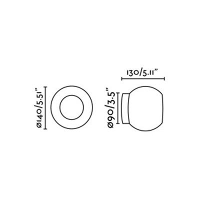 Бра Faro Настенный/потолочный светильник Moy черный LED 4W 3000K арт. 119343