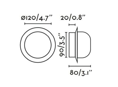 Бра Faro Настенный/потолочный светильник May синий LED 4W 2700K арт. 119346