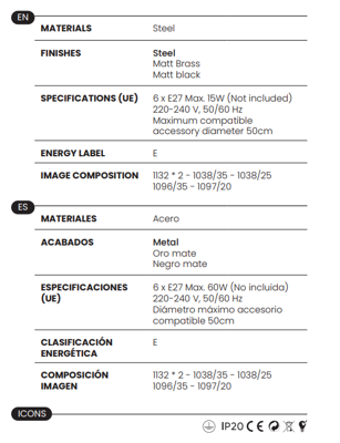 Бра Aromas del Campo Бра Abby 6L золотое + диски 1096/35, 1097/20, 2x1132/50, 1038/25, 1038/35 арт. 498996