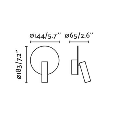 Бра Faro DUAS Бра с ридером черный USB C LED 3W 2700K арт. 220955