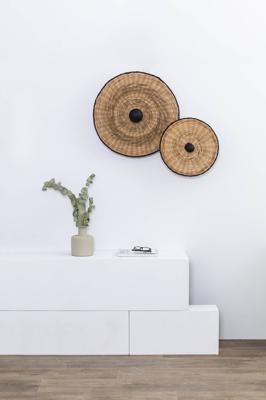 Бра Faro Настенный/потолочный светильник Costas 600 H70 черный/из ротанга арт. 152449