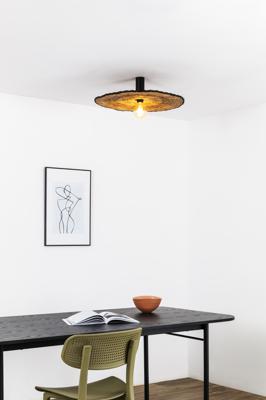Бра Faro Настенный/потолочный светильник Costas 600 H70 черный/из ротанга арт. 152449