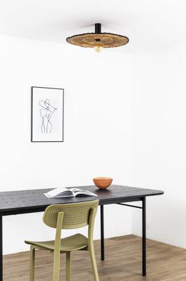 Бра Faro Настенный/потолочный светильник Costas 600 H70 черный/из ротанга арт. 152449