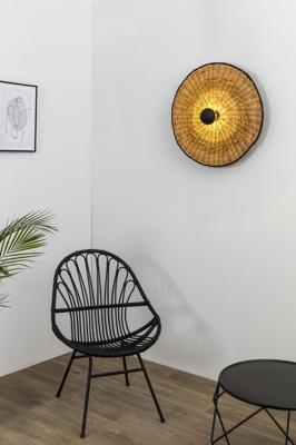 Бра Faro Настенный/потолочный светильник Costas 600 H70 черный/из ротанга арт. 152449