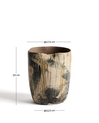 Ваза La Forma (ех Julia Grup) Коричневая керамическая ваза Dirva, 23 см арт. 481673