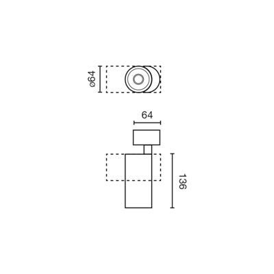 Потолочный светильник Faro Потолочный светильник FOST SURFACE Ш64 14W черный 60° 2700K CRI97 арт. 185413