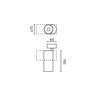 Потолочный светильник Faro Потолочный светильник FOST SURFACE Ш70 28W белый 60° 4000K CRI90 TRIAC арт. 185431