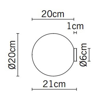 Бра Fabbian  Настенный/Потолочный светильник Lumi Sfera d20 арт. F07G2701