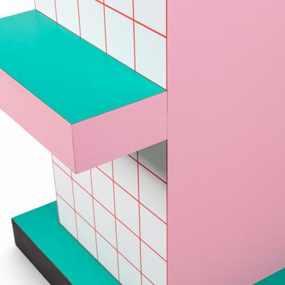 Столик Seletti Приставной столик Supersidetable Red Grid арт. 16511