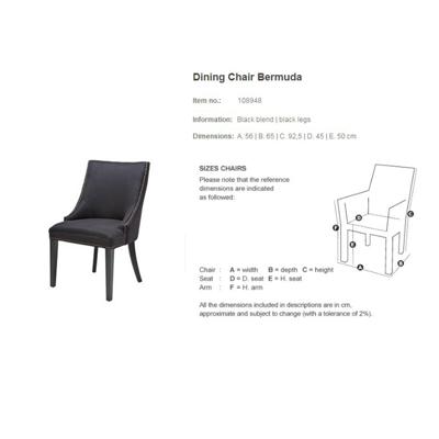 Стул Eichholtz Обеденный стул Bermuda арт. 108948