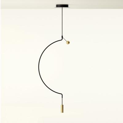 Подвесной светильник AXOLIGHT  Подвесной светильник Liaison M1 black/gold арт. SPLIAIM1NEOOLED