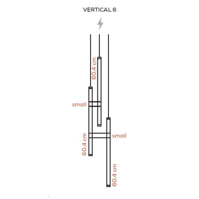 Подвесной светильник AXOLIGHT  Подвесной светильник Paralela Vertical 6 black арт. Paralela Vertical 6 black