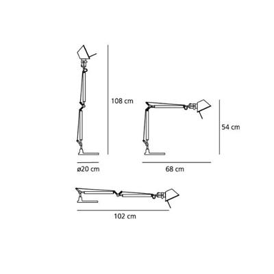 Лампа ARTEMIDE Настольная лампа Tolomeo Mini арт. 1531010A+A008600