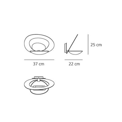 Бра ARTEMIDE Настенный светильник Pirce Gold арт. 1240020A