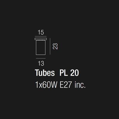 Потолочный светильник Vistosi Потолочный светильник PL TUBES 20 BC арт. PL TUBES 20 BC