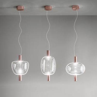 Подвесной светильник Vistosi Подвесной светильник Riflesso SP 2 clear/copper арт. SPREFL2CRRA