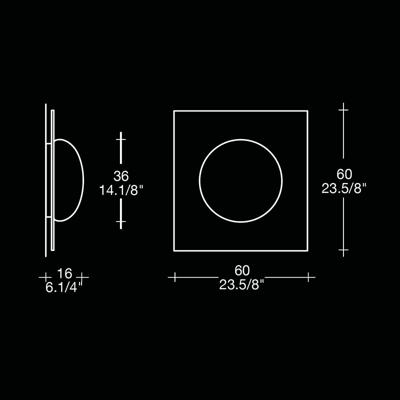 Бра Leucos Настенный/Потолочный светильник GIO 3 P-PL 60 Wenge арт. 0404080362302