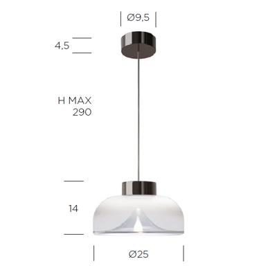 Подвесной светильник Leucos Подвесной светильник Aella Mini 25 S Clear арт. 0008871
