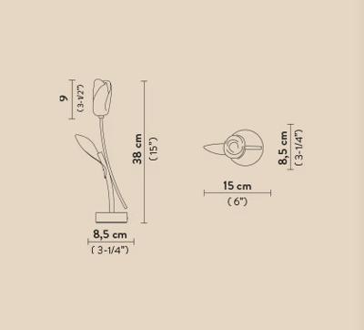 Лампа Slamp Настольная лампа Tulip Battery white арт. TULT000PRS000BDWHBEU