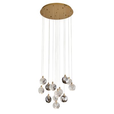 Подвесной светильник Delight Collection Подвесной светильник OD2440-13 gold/clear+amber+grey арт. OD2440-13 gold/clear+amber+grey
