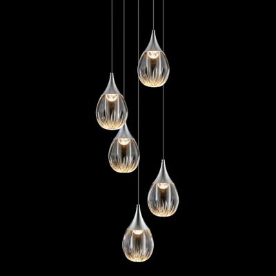 Подвесной светильник Delight Collection Подвесной светильник MD24001004-5A chrome/clear арт. MD24001004-5A chrome/clear