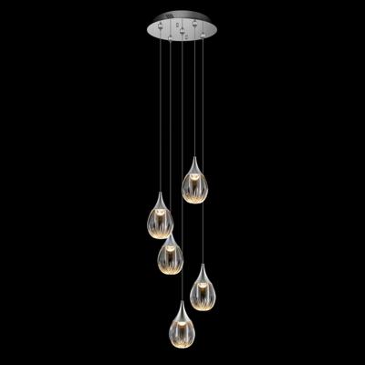 Подвесной светильник Delight Collection Подвесной светильник MD24001004-5A chrome/clear арт. MD24001004-5A chrome/clear