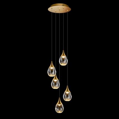 Подвесной светильник Delight Collection Подвесной светильник MD24001004-5A gold/clear арт. MD24001004-5A gold/clear