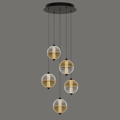 Подвесной светильник Delight Collection Подвесной светильник MD24022079-5A black/amber арт. MD24022079-5A black/amber