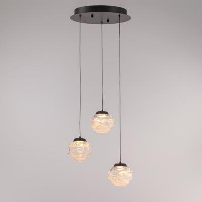 Подвесной светильник Delight Collection Подвесной светильник MD25030003-3A matt black/clear арт. MD25030003-3A matt black/clear