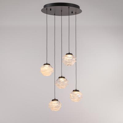 Подвесной светильник Delight Collection Подвесной светильник MD25030003-5A matt black/clear арт. MD25030003-5A matt black/clear