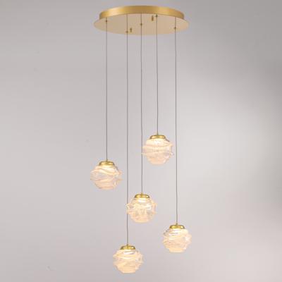 Подвесной светильник Delight Collection Подвесной светильник MD25030003-5A gold/clear арт. MD25030003-5A gold/clear