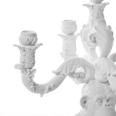 Подсвечник Seletti Канделябр Burlesque Chimp White арт. 14870 BIA
